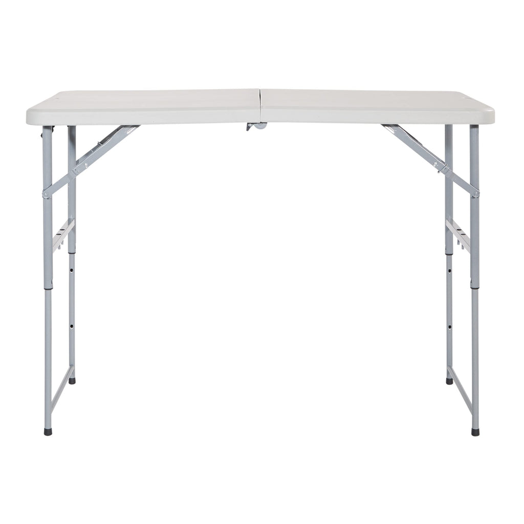 Office Star Products 4-Foot Height-Adjustable Folding Resin Table Light Gray