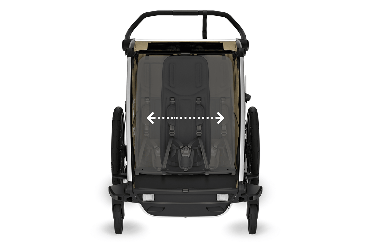 Thule Chariot Cross 2 Double – Fahrradanhänger für 2 Kinder, Dark Slate